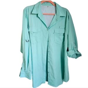 UV UPF 40+ fishing vented fast dry cooling shirt womens plus size xxl